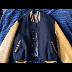 Black and yellow lettermans/ varsity jacket
